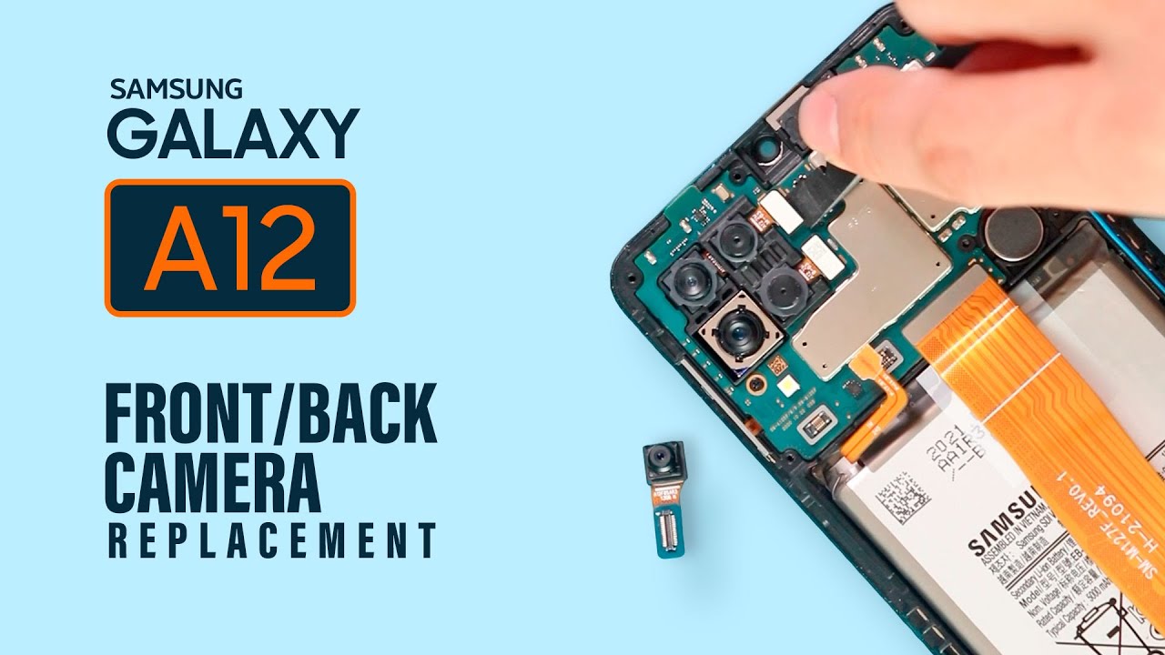 Samsung Galaxy A12 Front & Rear Camera Replacement | M12 | F12 - Logic Board