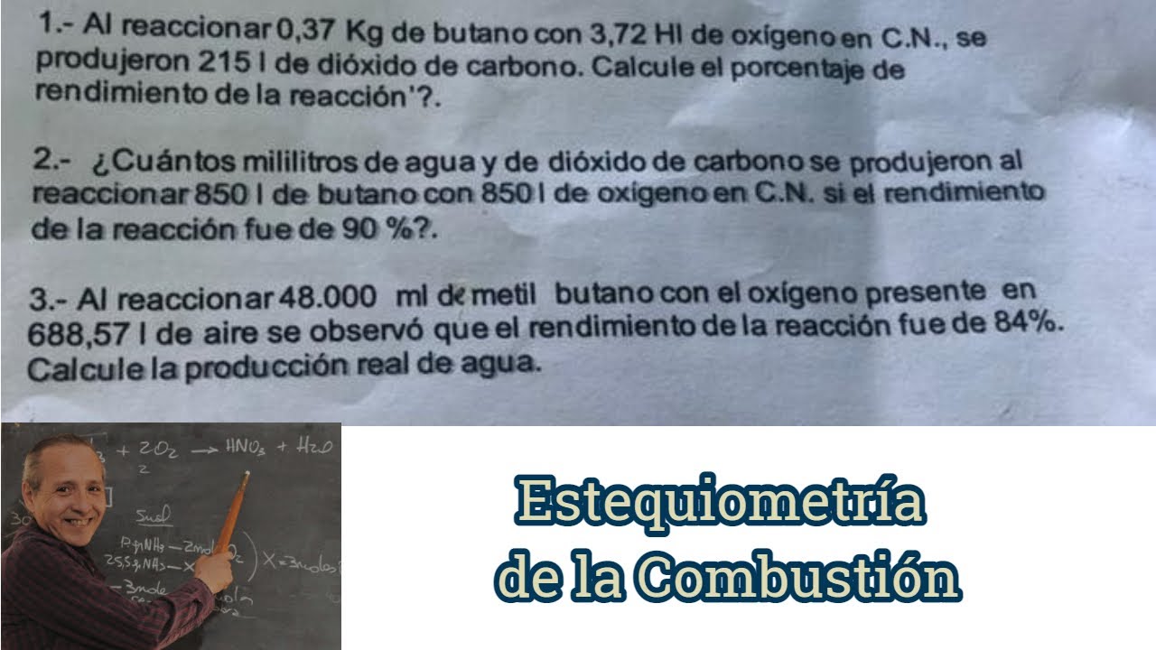 Estequiometría de la Combustión Completa