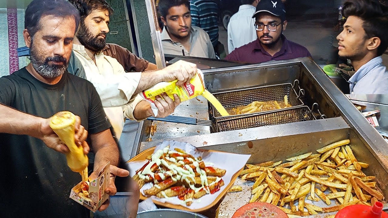 French Fries Street Food l Crispy Mayo French Fries l Pakistani Street Food Aloo Ki Chips