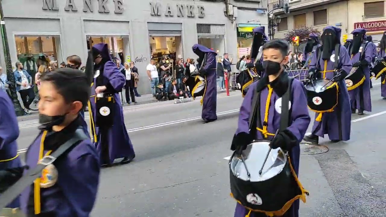 SEMANA SANTA ZARAGOZA 2022, VIERNES SANTO. PROCESIÓN GENERAL DEL SANTO ENTIERRO. VÍVELA!!