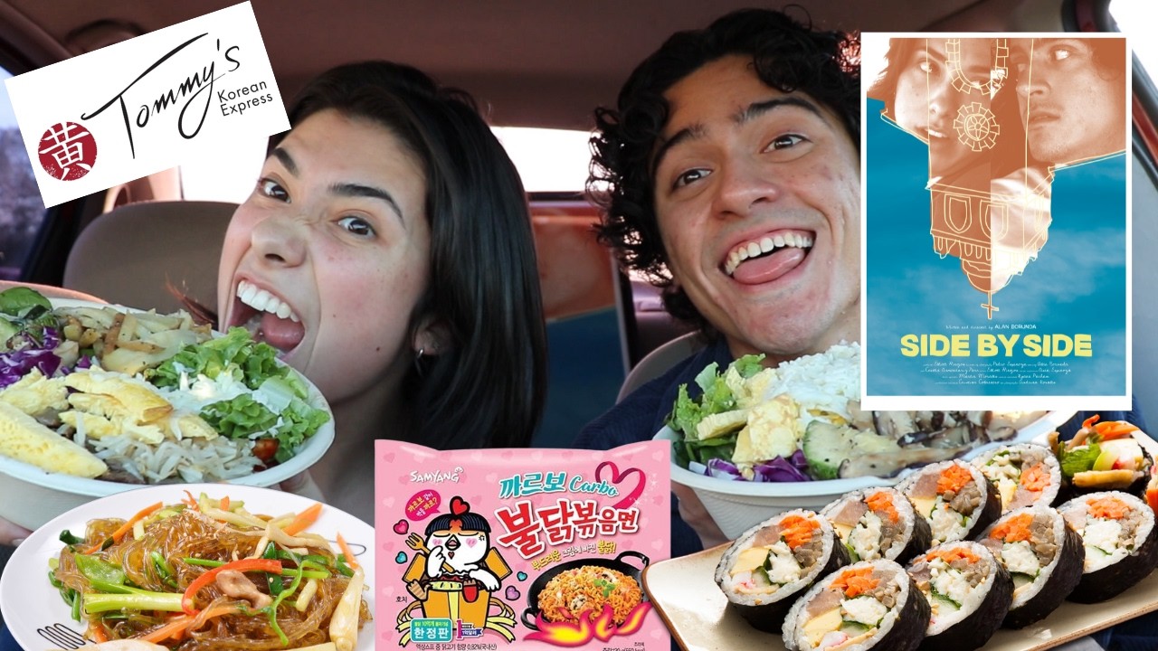 MUKBANG KOREAN FOOD Spicy Pork Bibimbop, Buldaak Ramen, Kimpop| Side by Side - Short Film Review