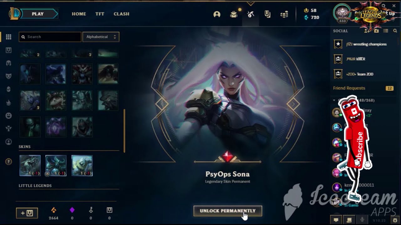 psyops sona legendary skin shard
