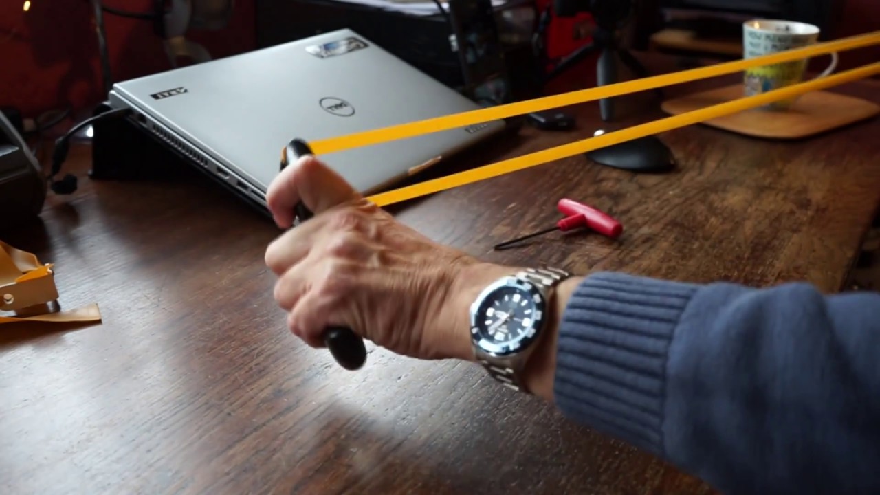 Catapult Slingshot Flat Bands without ties. Easy band fixing