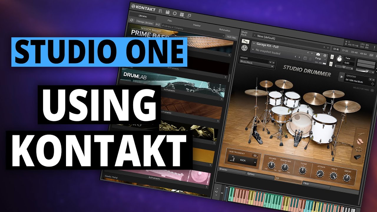 Как использовать Kontakt в Studio One (включая Kontakt 7 и Studio One 6)