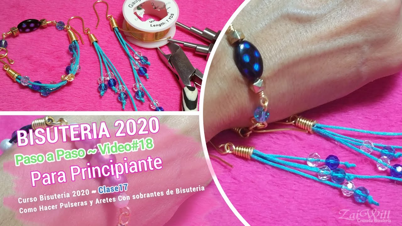 ARETES y PULSERA  ¡!FÁCIL¡! de HACER ALAMBRISMO 🔥 ~ Bisuteria Clase 17