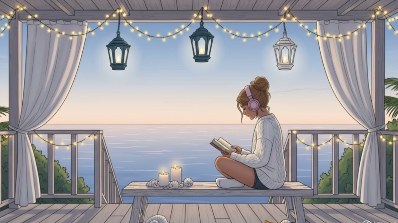 📚 🌙 Cozy Balcony Lo-fi for Reading, Relaxing & Sleeping | Dreamy Night Chill Music 🌌📖