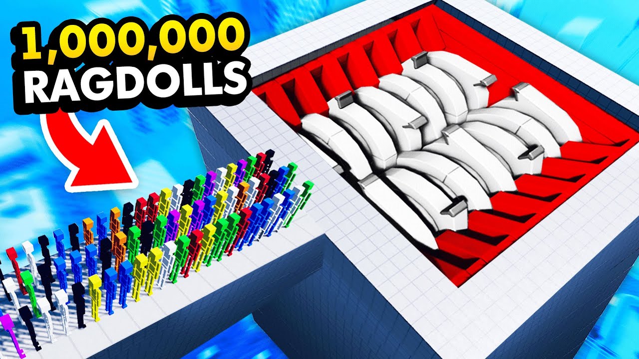 1,000,000 RAGDOLLS vs BIGGEST SHREDDER