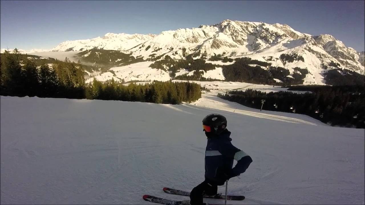 Skiing - piste 14 and 13a, Dienten/Hochkoenig/SkiAmade