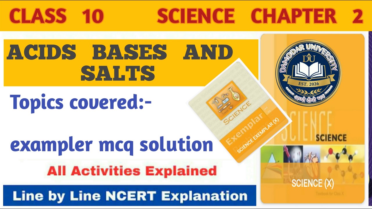 Ncert exampler mcq solution -class 10 science chapter-2 Acids Bases and Salts