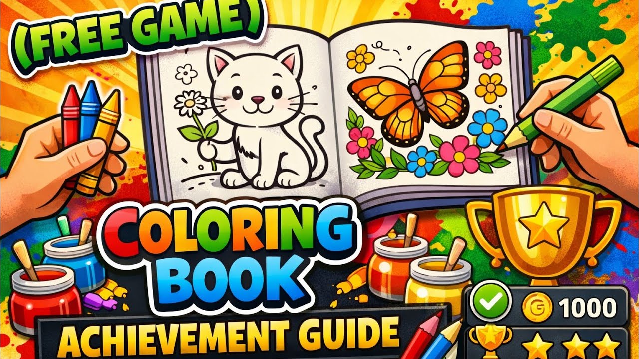(БЕСПЛАТНАЯ ИГРА) Руководство по получению достижений в раскраске