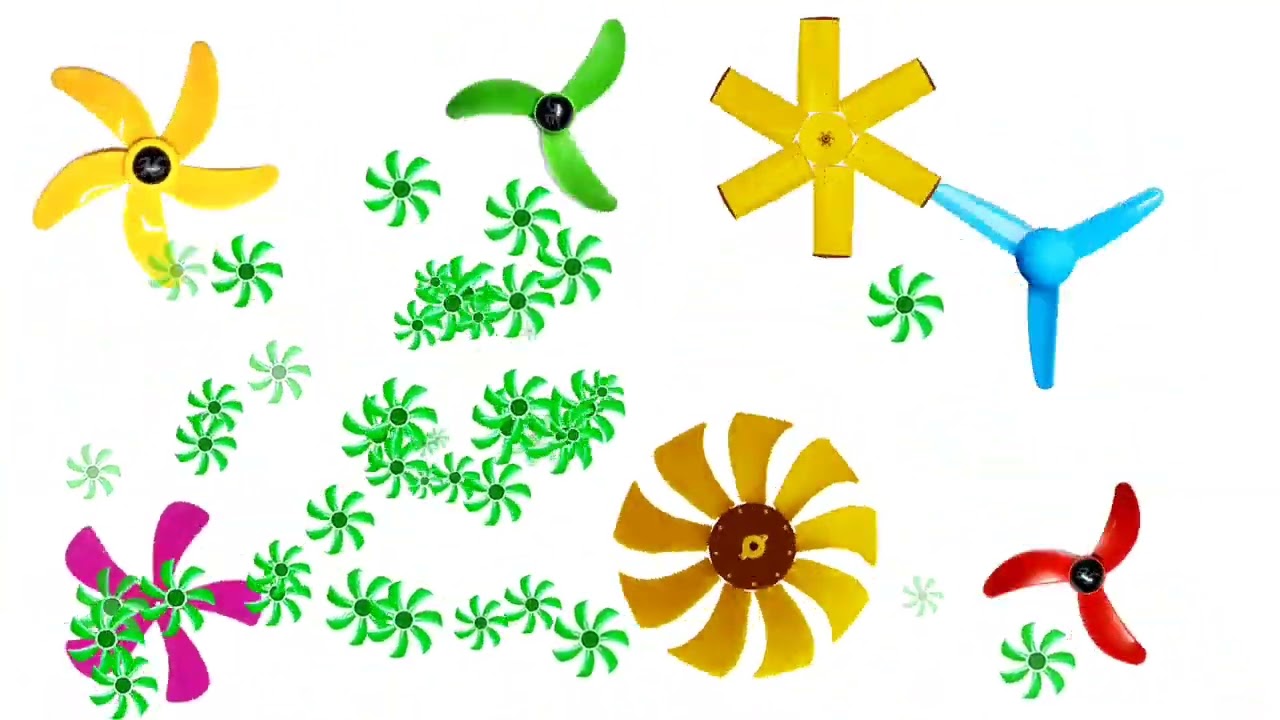 Colorful fan fountain video for kids | Fan video for kids @PinwheelKids