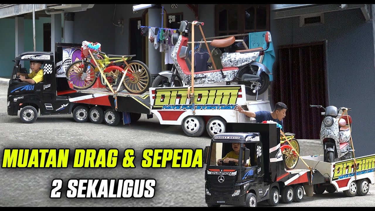 TRUK GANDENG FULL MUATAN, DITDIM EKSPERIMEN BUAT TRUK GANDENG, KUAT GAK YA?