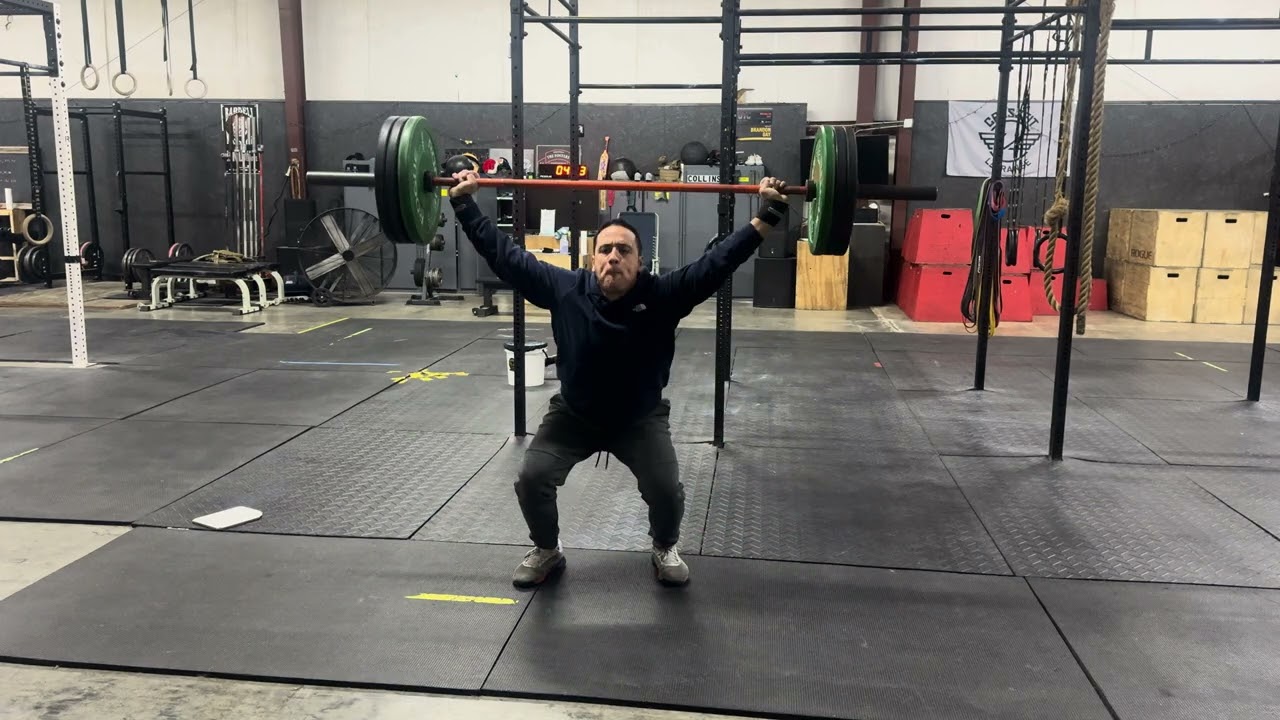 6 Sets 1 Power Snatch + 2 Squat Snatch 135lbs Rest 1:30 Between Sets