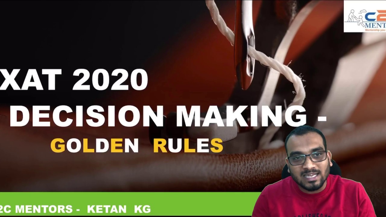XAT DECISION MAKING | 9 Rules to CRACK Decision Making  Improve your accuracy