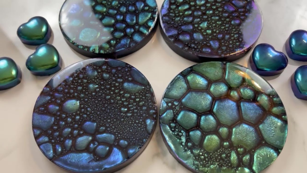 (47)Dragon's Scale Coasters! OR Paperweights!? Chameleon Mica's!