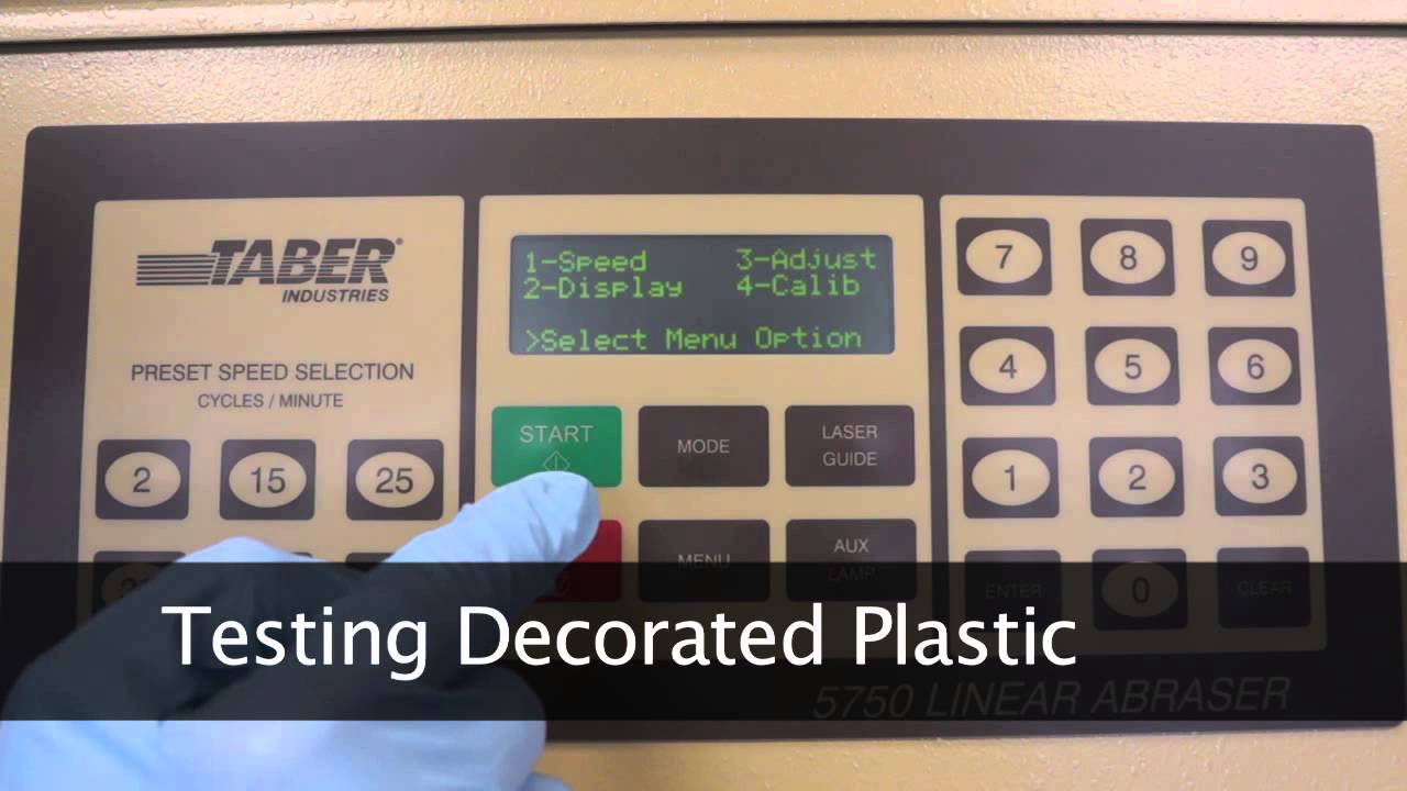 Abrasion / Scratch Testing with TABER Linear Abraser