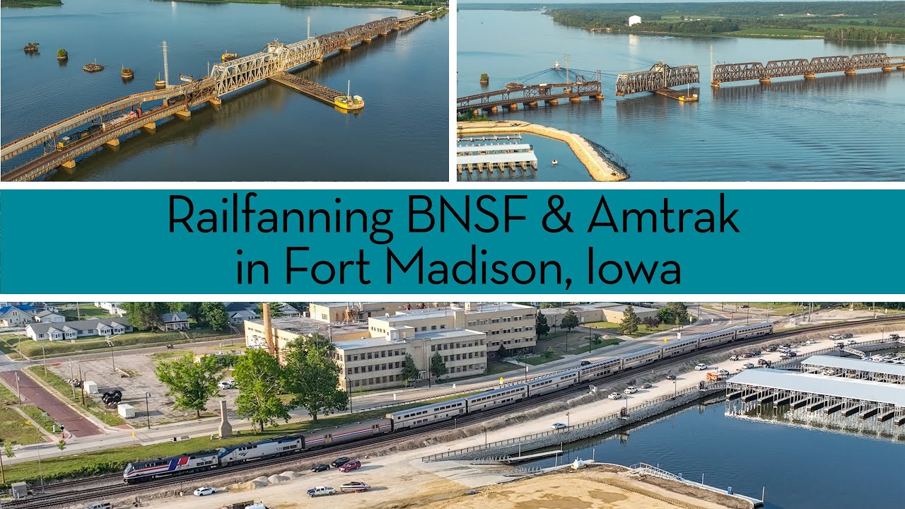 An Aerial Look at BNSF & Amtrak in Fort Madison, Iowa