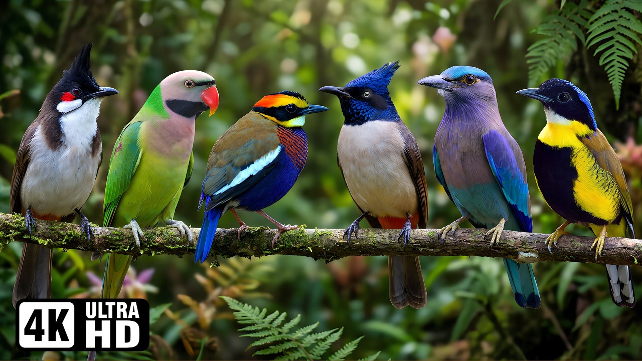 THE MOST BEAUTIFUL BIRDS IN INDIA 🦚🦜 4K Birdsong for Deep Sleep, Stress Relief & Mind Healing 🌿 🕊️