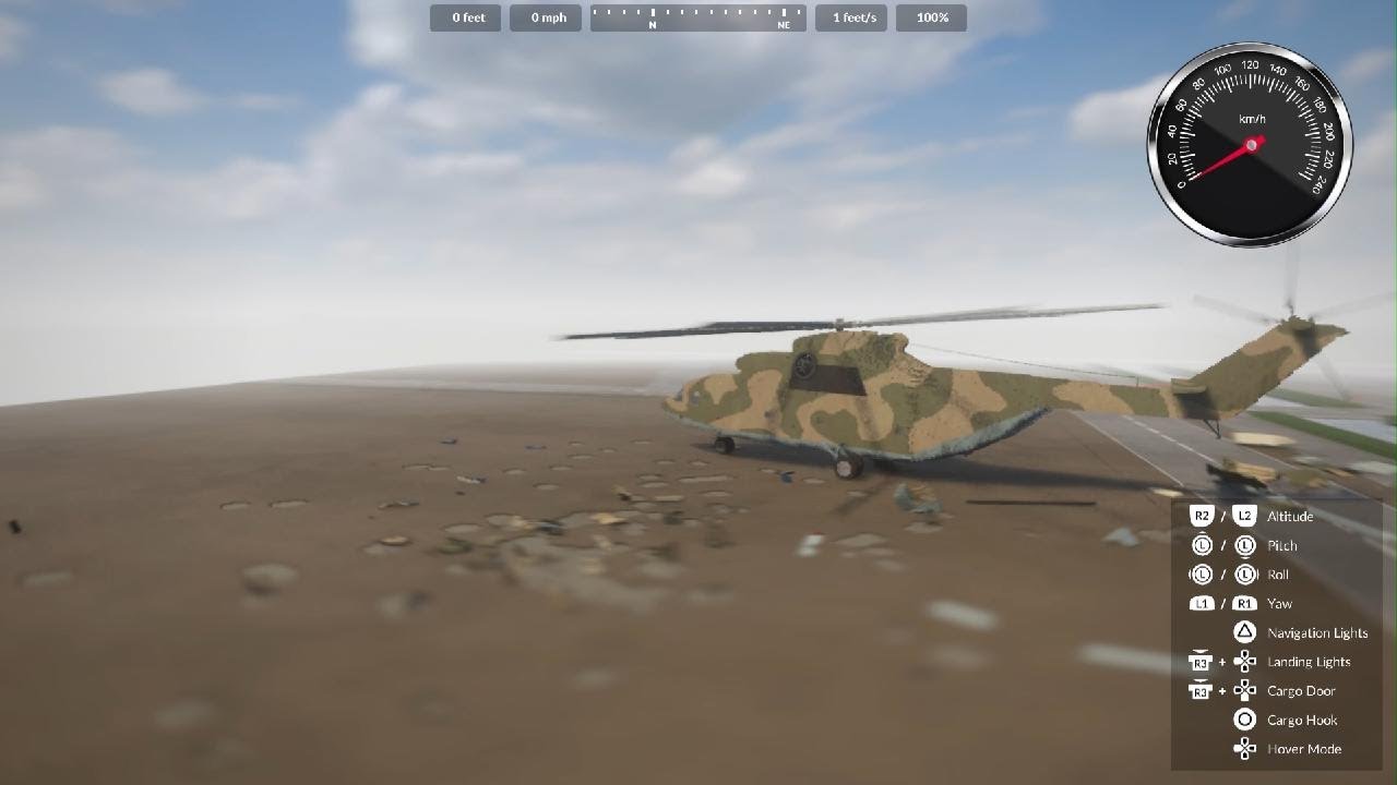 Giant helicopter crash