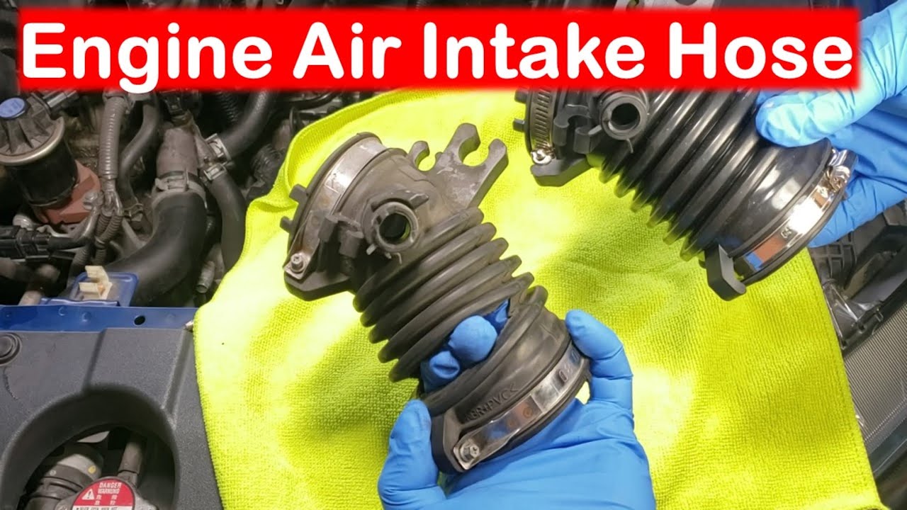 Conducto de Admisión de Aire del Motor Rajado. Honda Civic. Engine Air Intake Hose Damaged.
