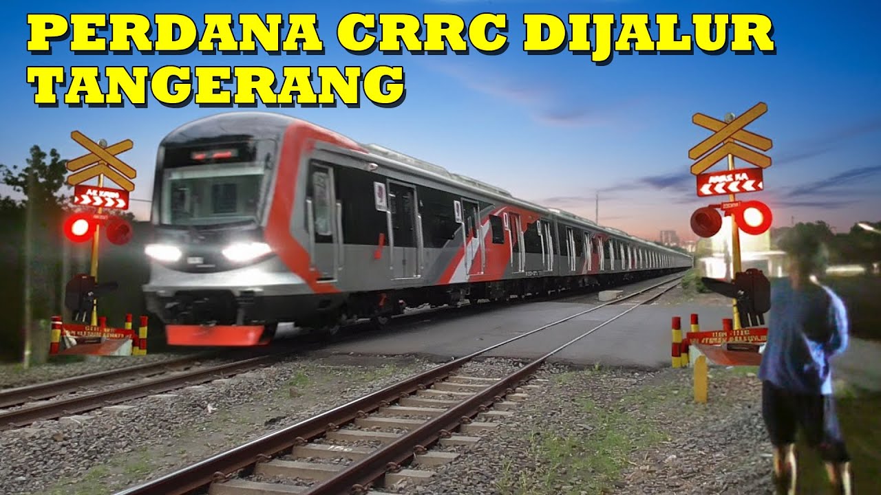PERTAMA KALINNYA !! Kereta KRL Baru CRRC Melintas Di Jalur Tangerang !!