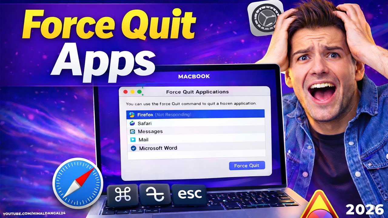 Как принудительно закрыть приложения на Mac | Решение проблемы с зависанием приложения на Mac (2026)