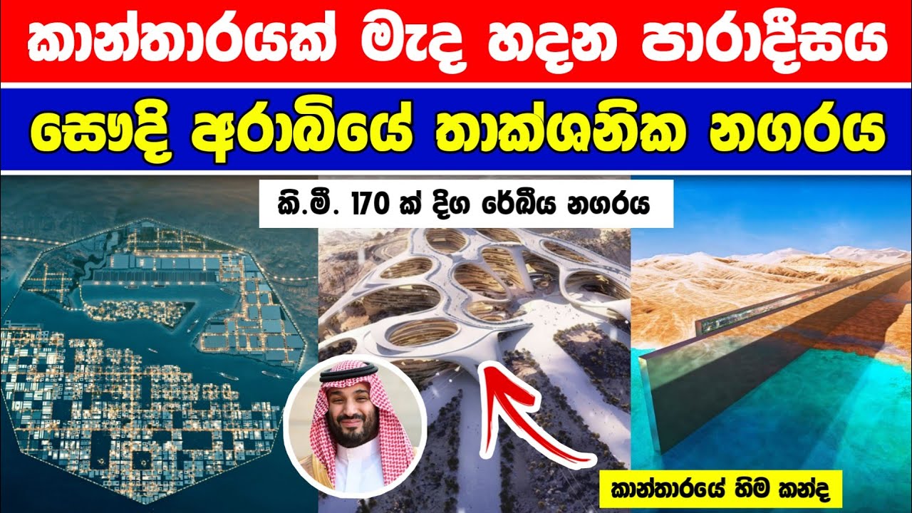 කාන්තාරය මැද හදන 170KM දිග අනාගත තාක්ෂණික නගරය NEOM | The $1.5 Trillion Gamble for a Brave New World