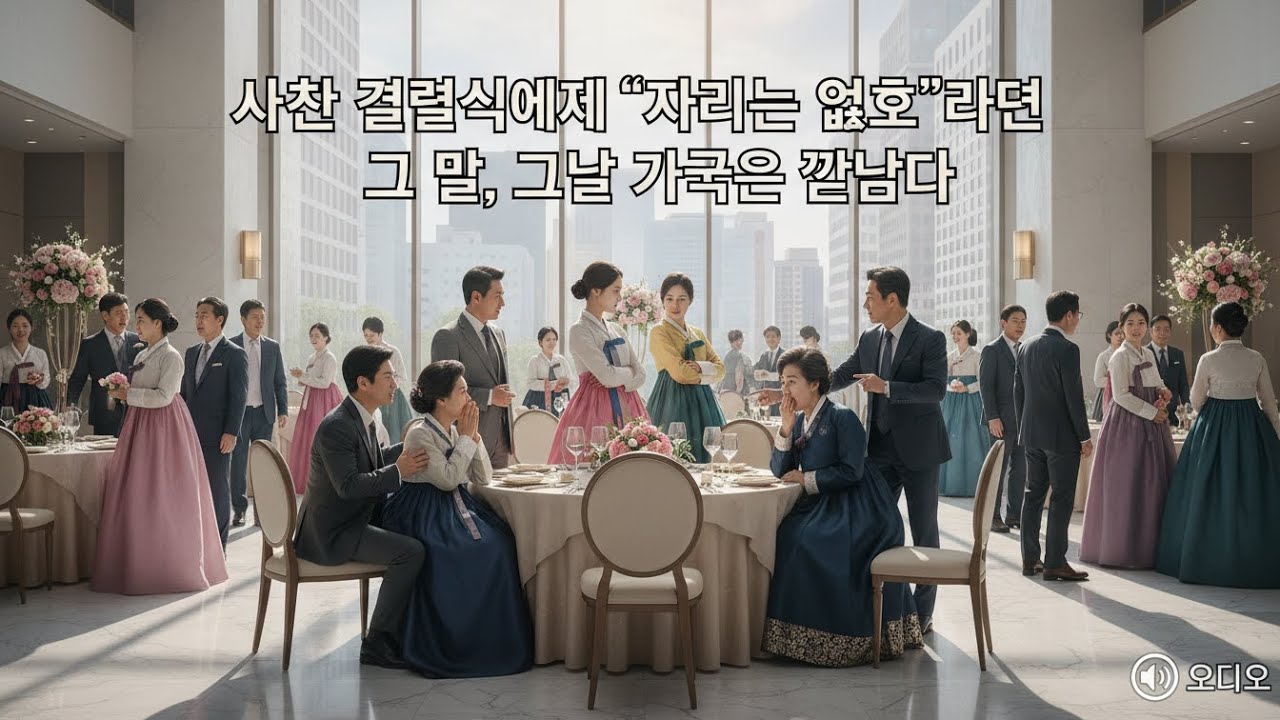 사촌 결혼식에서 “자리는 없어”라던 그 말, 그날 가족은 끝났다