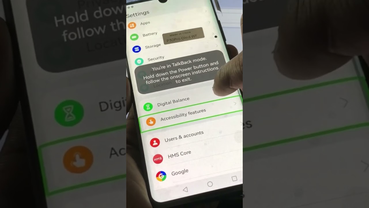 Huawei P30 Pro How to Disable Talkback or Voice Over I GSMAN ASHIQUE I