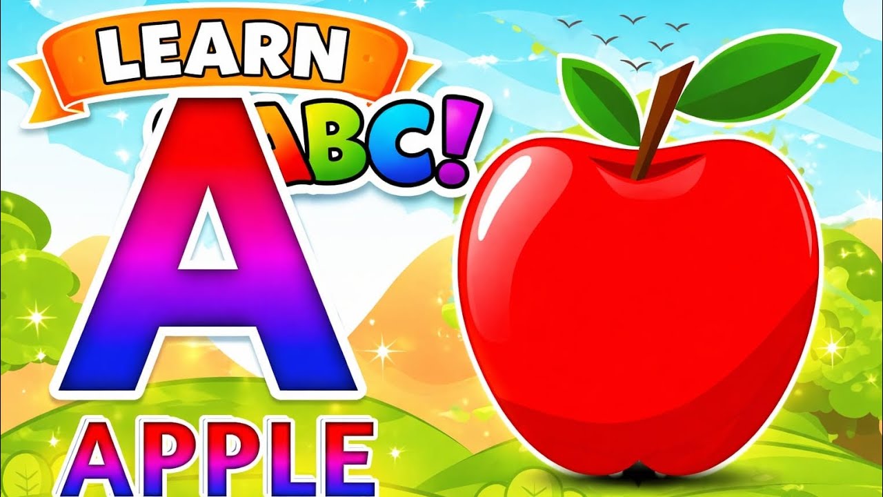 Phonics Song 2 with TWO Words in 3D - A For Apple🍎🍏-ABC Alphabet Songs with Sounds for Children's