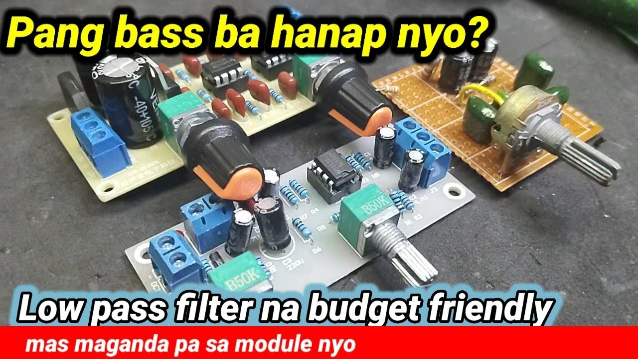 Low pass filter na  may frequency adjust ,para mas maganda Ang tunog na bass nyo