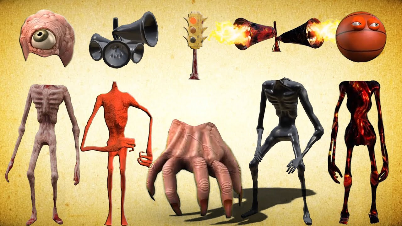 WRONG HEADS BRAIN EYE, SIREN HEAD DARK HORROR, SIREN HEAD TRAFFIK, SIREN HEAD LAVA, BASKETBALL