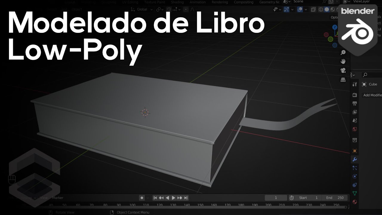 Modelado de Libro LowPoly en Blender 3.3 - Tutorial Blender