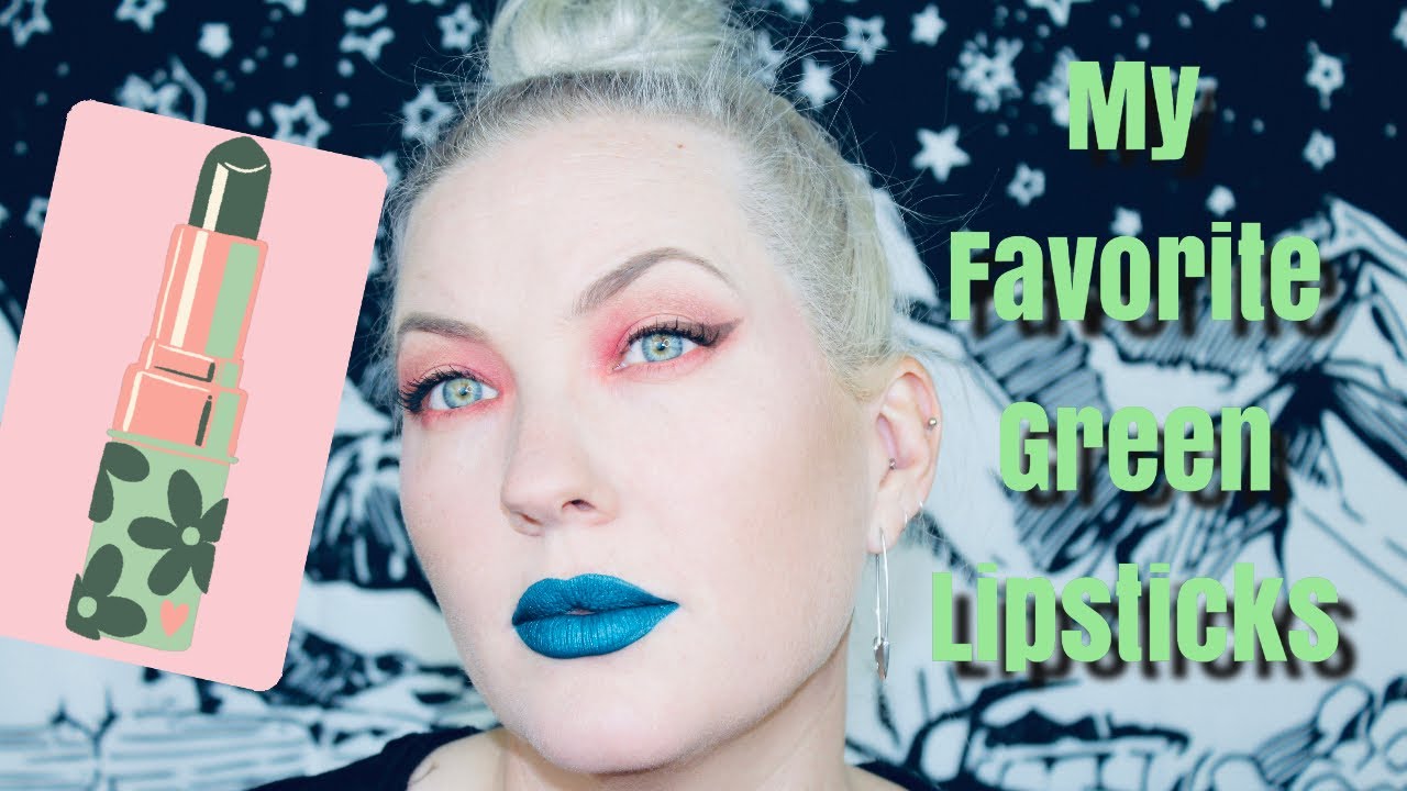 Lip Swatch! Watch me Swatch all of my Favorite Green Lipsticks - Sarah Sargent
