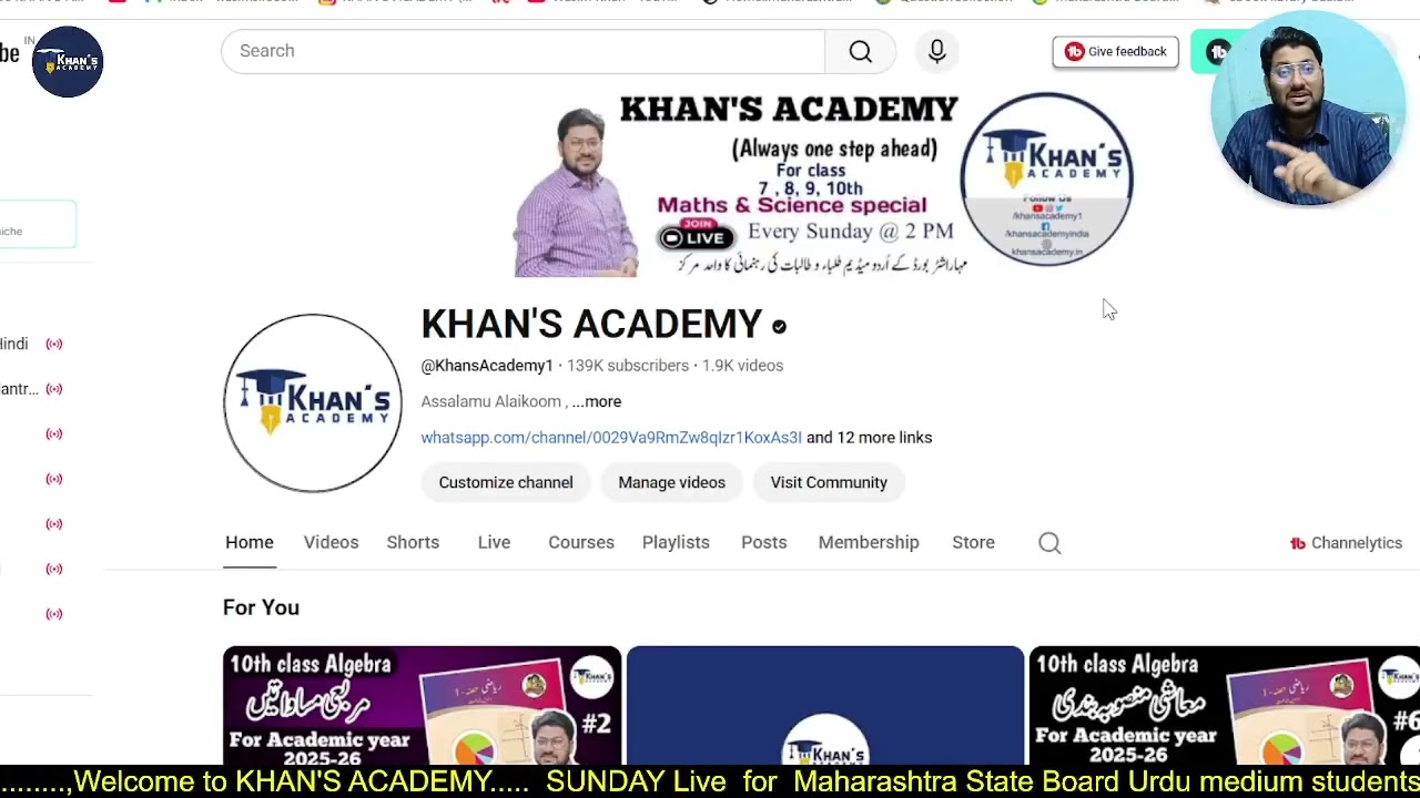 Sunday Live class for Average & Below Average Students for class 10th Urdu medium Maharashtra Board