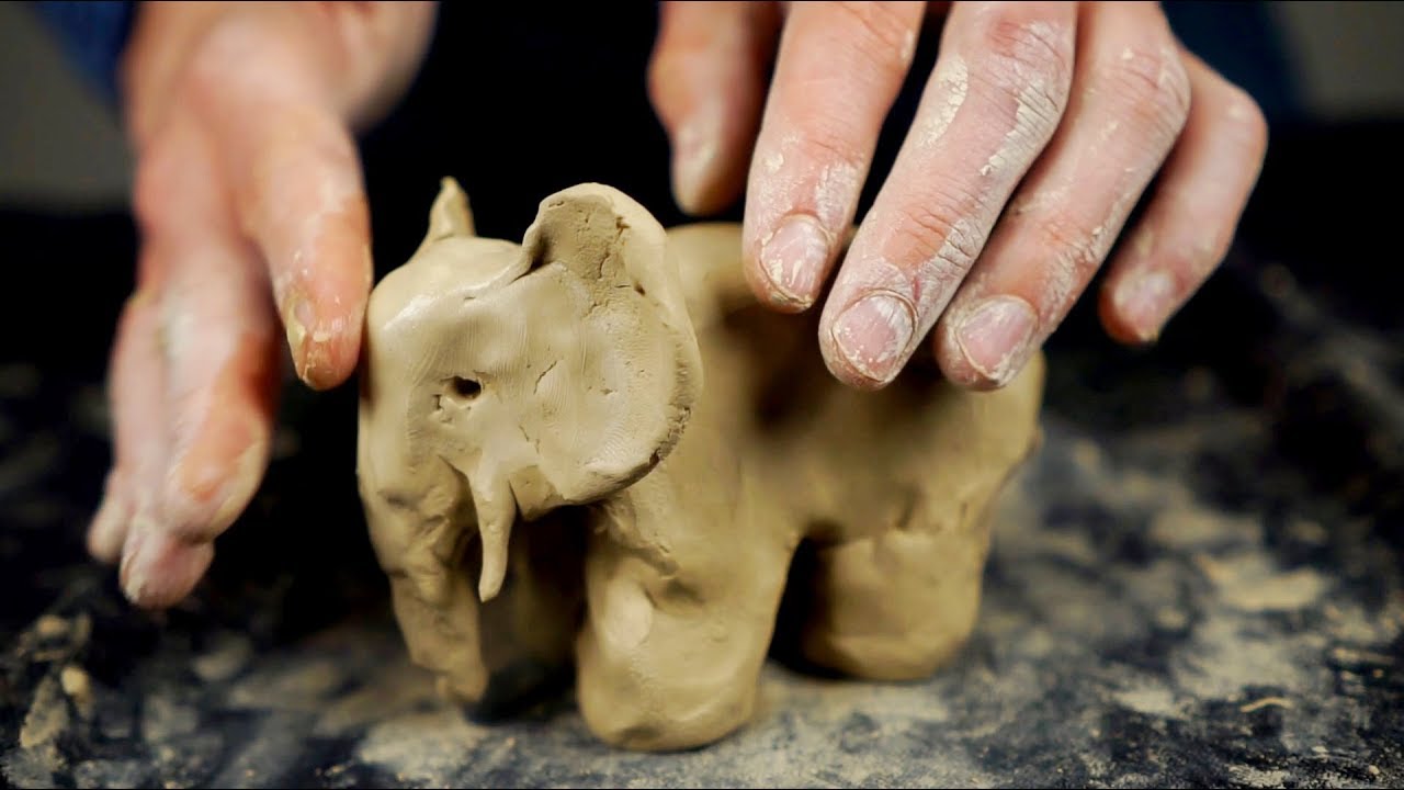 ASMR Clay molding and sculpting