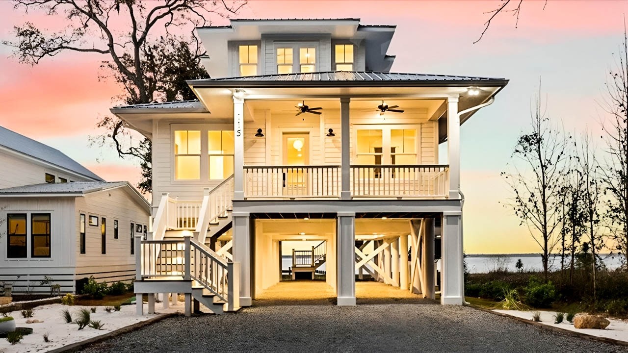 Santa Rosa Beach Florida Waterfront Home Tour - Hidden Waterfront Living Near 30A
