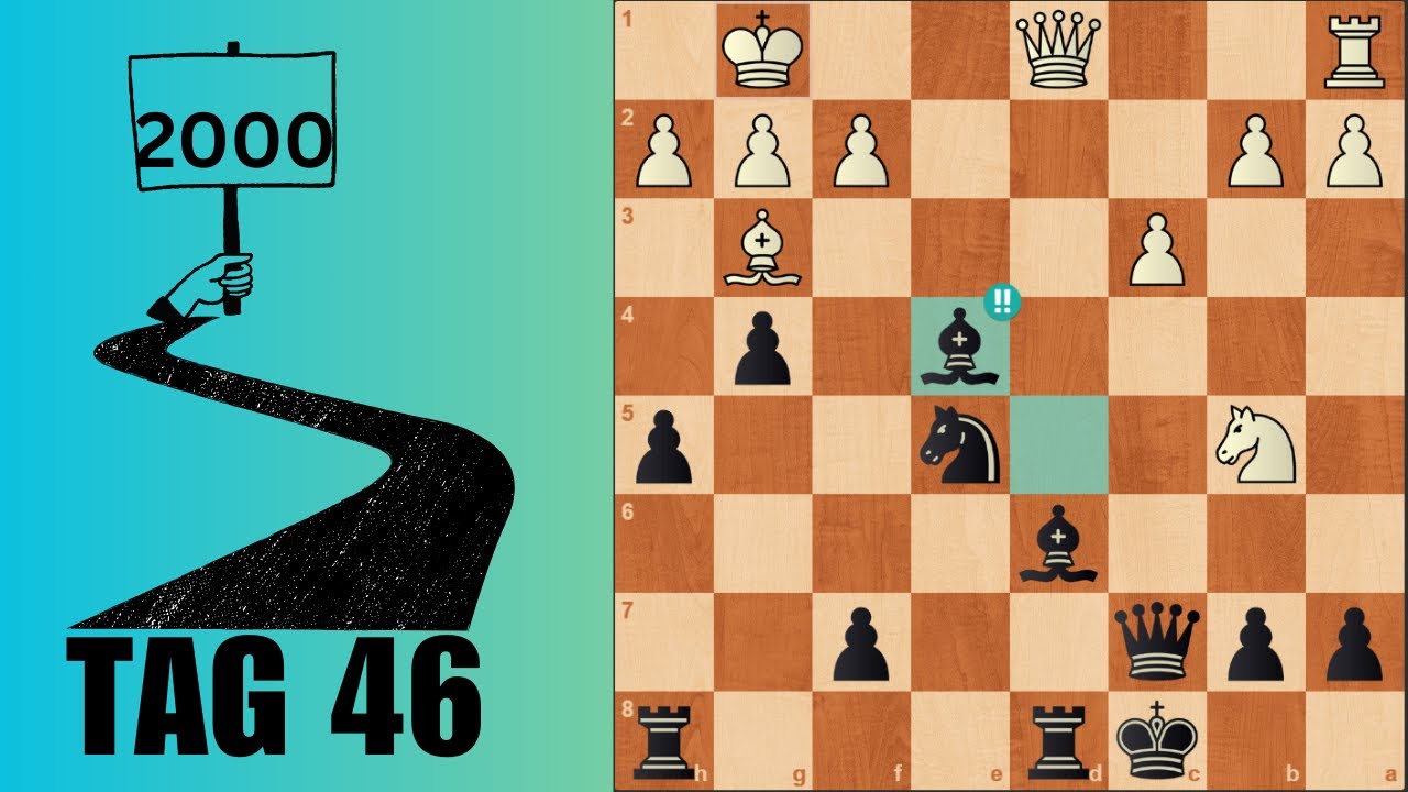 Ich spiele jeden Tag Schach bis 2000 ELO - Tag 46