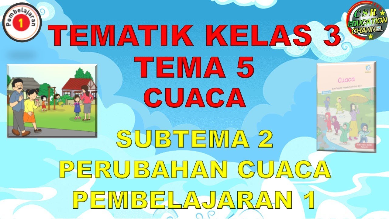 Kelas 3 Tematik : Tema 5 Subtema 2 Pembelajaran 1 (CUACA)