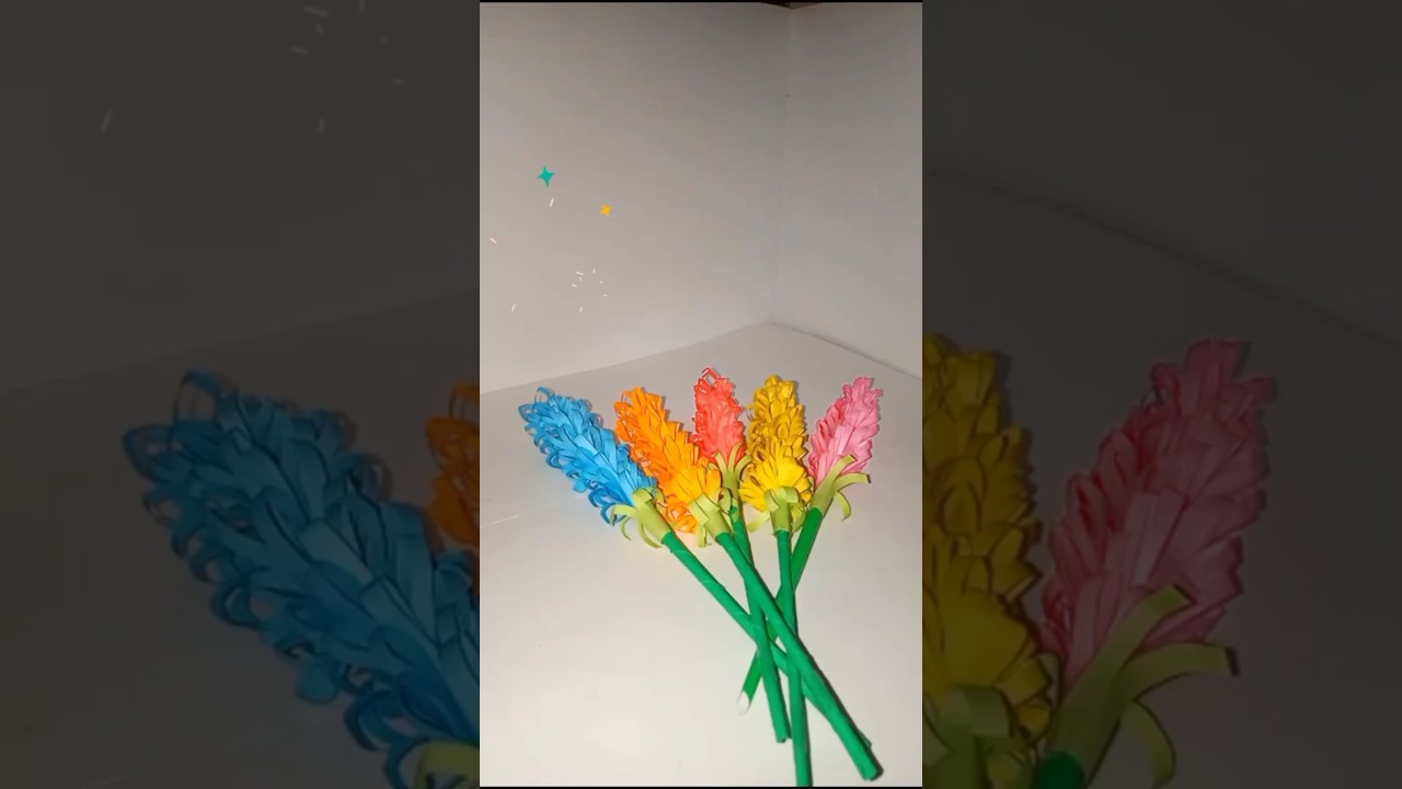 Tutorial Membuat Bunga Lavender dari Kertas Origami 