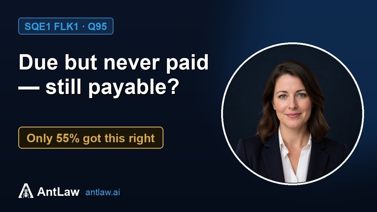 SQE1 FLK1 Q95: frustration: sums payable before discharge under s.1(2)