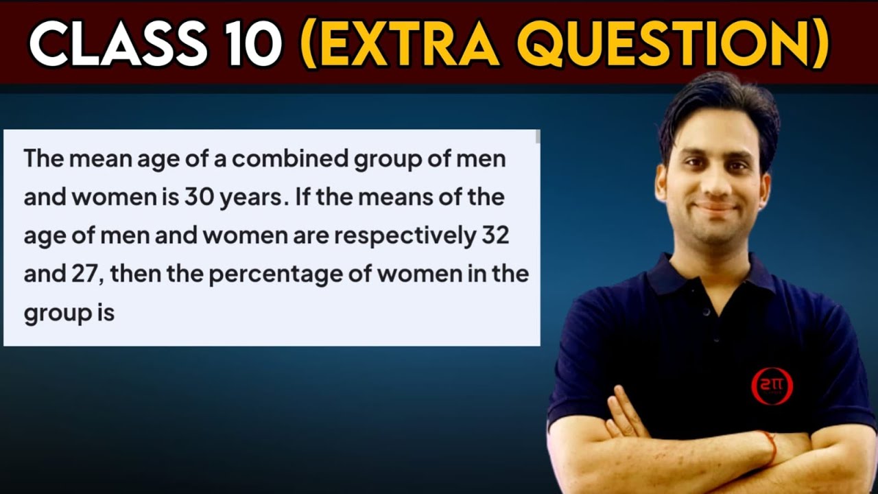 The mean age of combined group of men and women is 30 years. If the mean of the age of men and