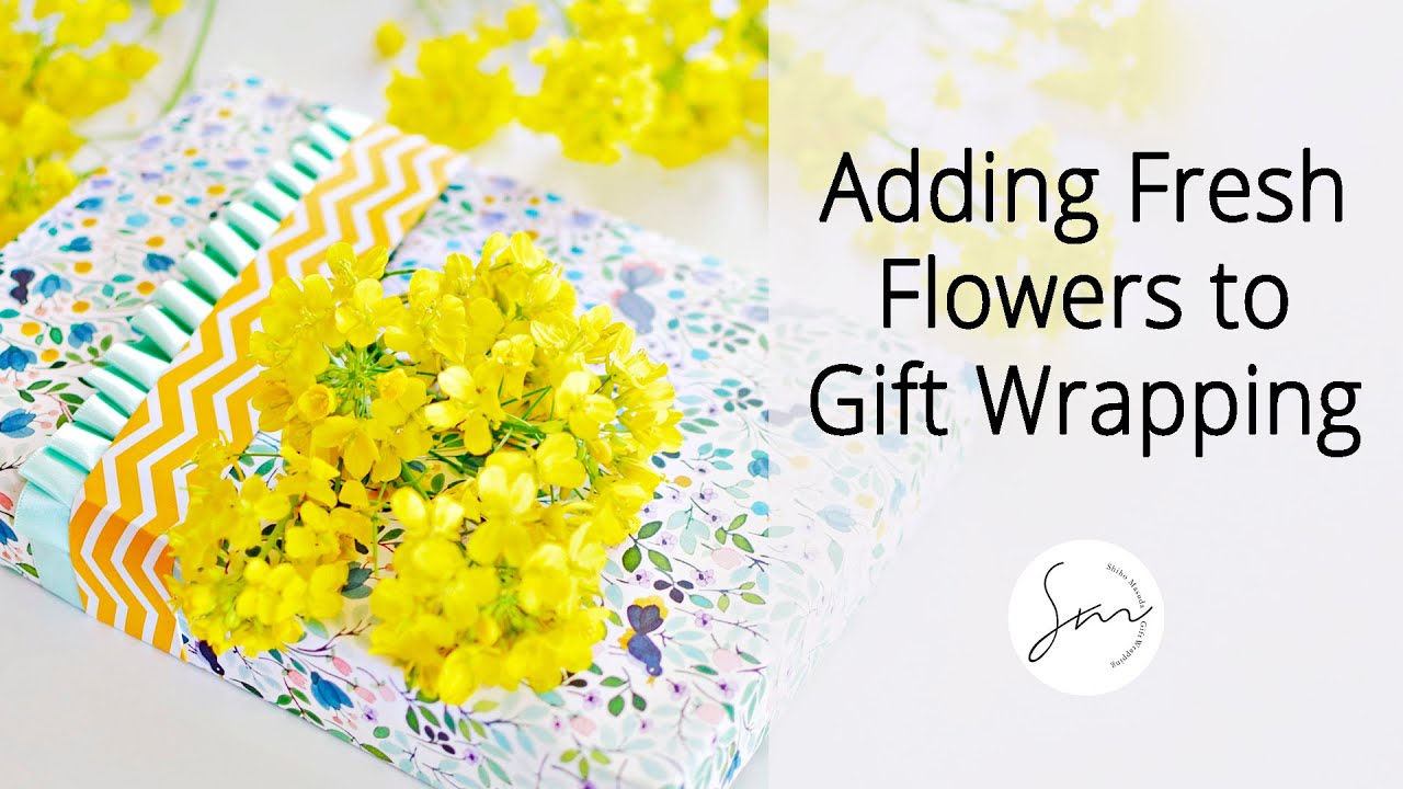 Seasonal Gift Wrapping: Add Fresh Flowers for a Sensory Delight! 💐 #spring #freshflowers