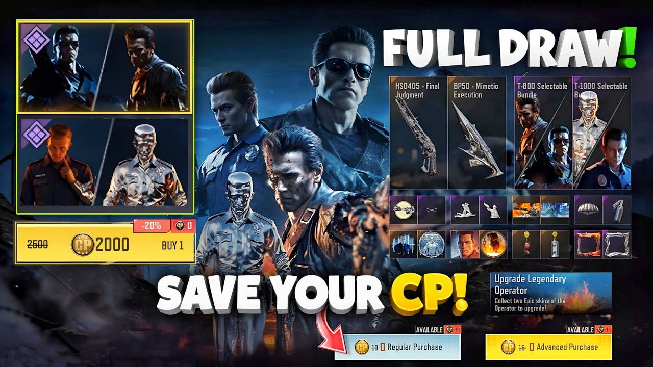 Покупаю ПОЛНУЮ рулетку &laquo;Терминатор 2: Судный день&raquo; в CODM | ДВЕ РУЛЕТКИ В COD Mobile