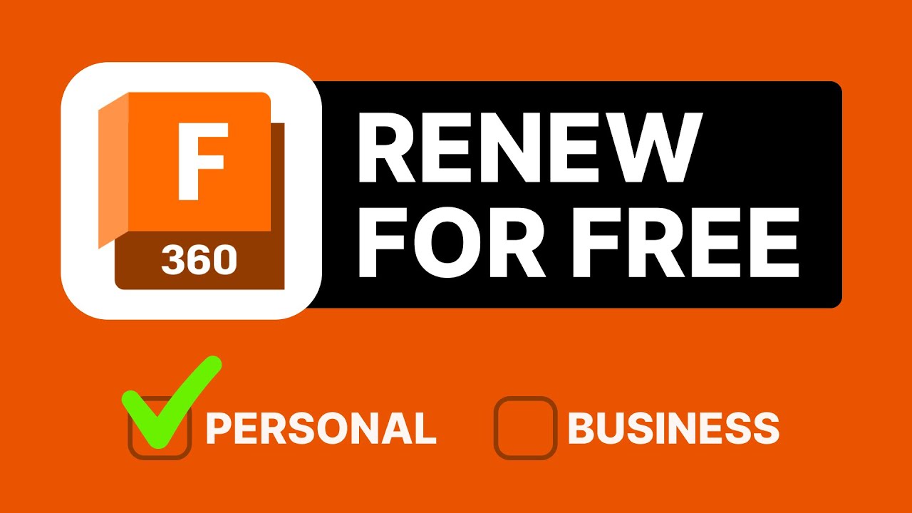 How to RENEW your Fusion 360 Personal Use license (2026)