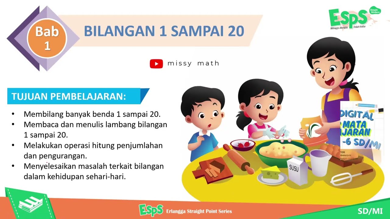 Belajar Matematika Kelas 1 SD Bab 1| Mengenal Bilangan 1 sampai 10 (Materi Lengkap & Mudah Dipahami