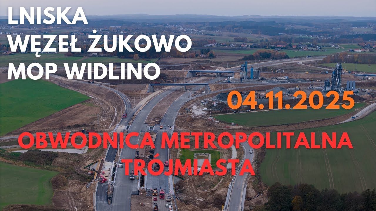 Obwodnica Metropolitalna Tr&oacute;jmiasta - Lniska - Węzeł Żukowo - MOP Widlino 4.11.2025