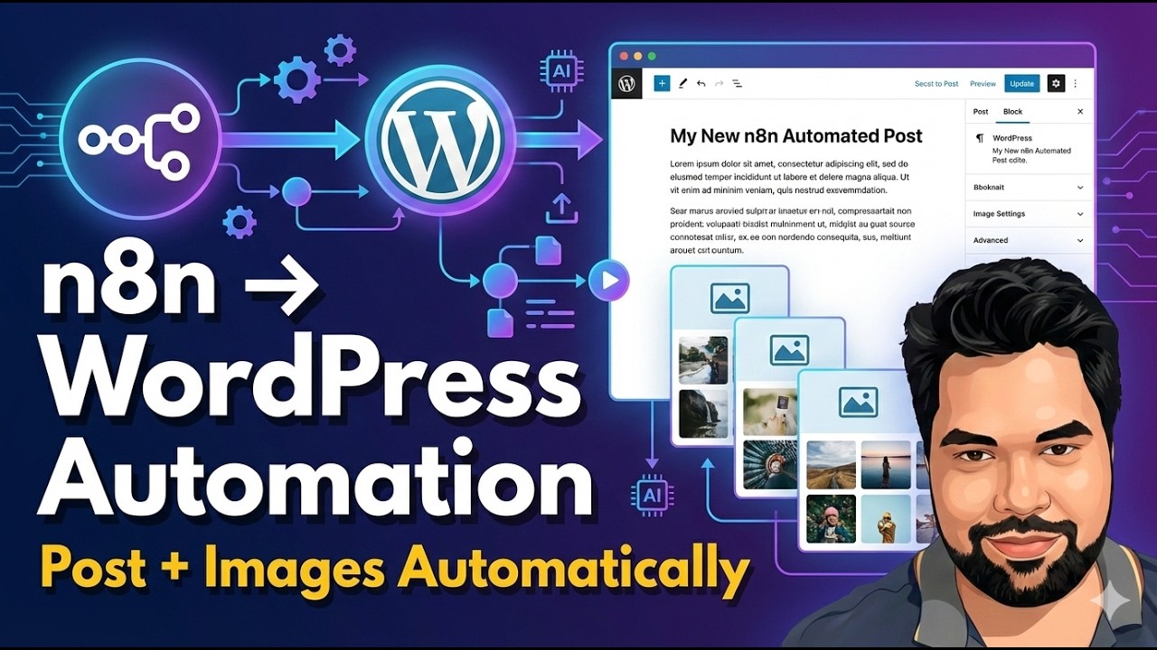 n8n Automation: Auto Publish WordPress Blog Posts with Images | Making an auto blogging with WP