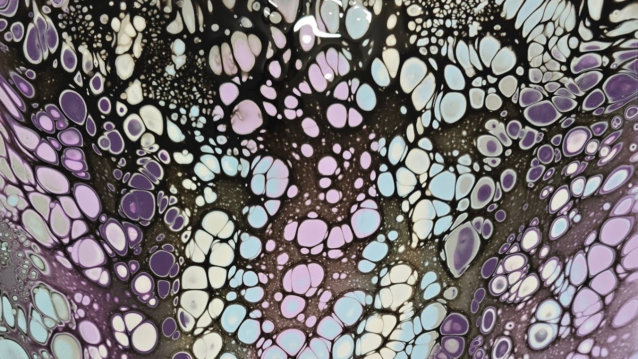 (614) ACRYLIC POURING Swipe Technique with Ready Mixed Paints - FLUID ART TUTORIAL