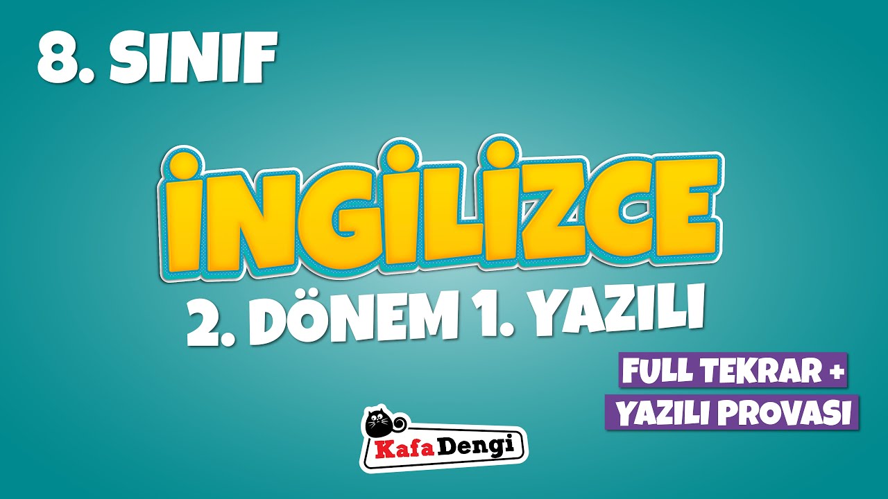8. Sınıf İngilizce Yazılı Çalışması - 2. Dönem 1. Yazılı